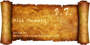 Visi Teobald névjegykártya